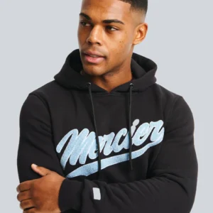 Black Ice Blue Mercier Baseball Hoodie