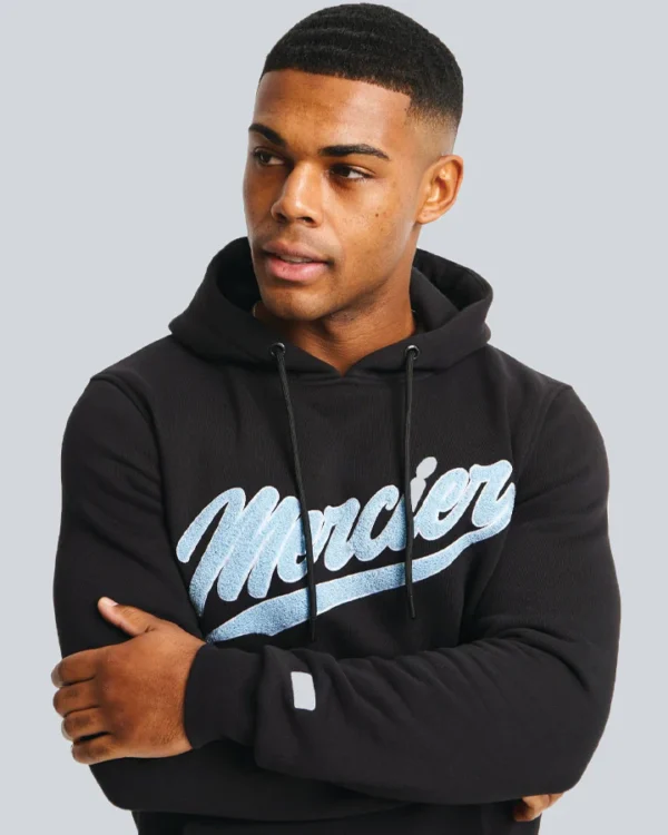 Black Ice Blue Mercier Baseball Hoodie