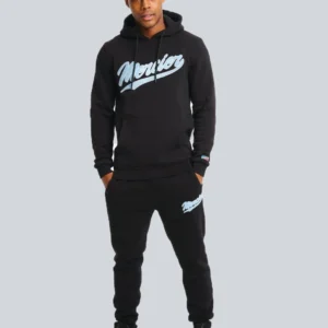 Black Ice Blue Mercier Baseball Hoodie