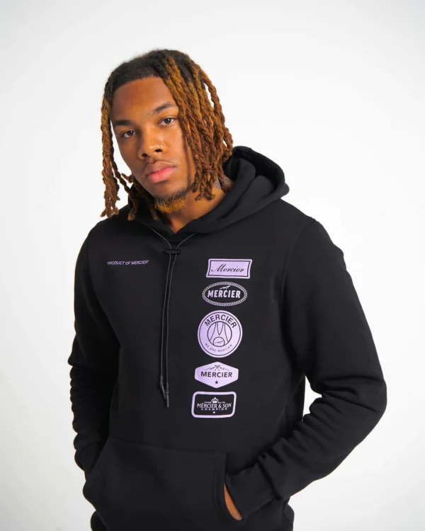 Black Lilac 2.0 Mercier Badge Hoodie