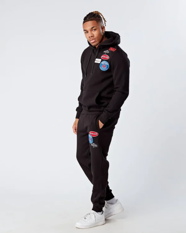 Black Mercier Badge Hoodie Tracksuit