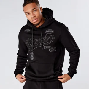 Black Mercier Teams Badge Hoodie