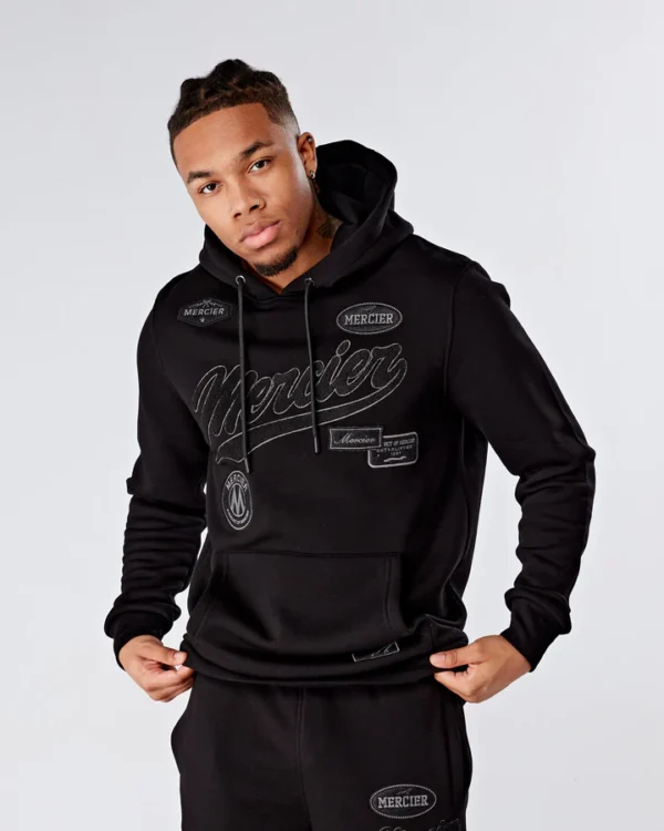 Black Mercier Teams Badge Hoodie