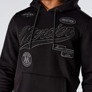 Black Mercier Teams Badge Hoodie