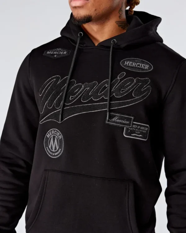 Black Mercier Teams Badge Hoodie