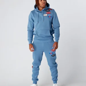 Cool Blue MERCIER BADGE Hoodie Tracksuit