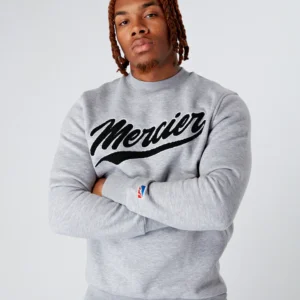 Grey Marl Mercier Baseball Crewneck