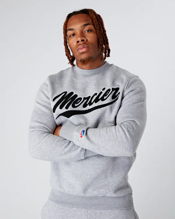 Grey Marl Mercier Baseball Crewneck