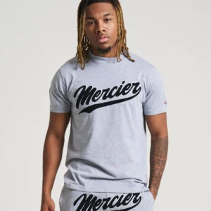Grey Marl Mercier Baseball T-shirt