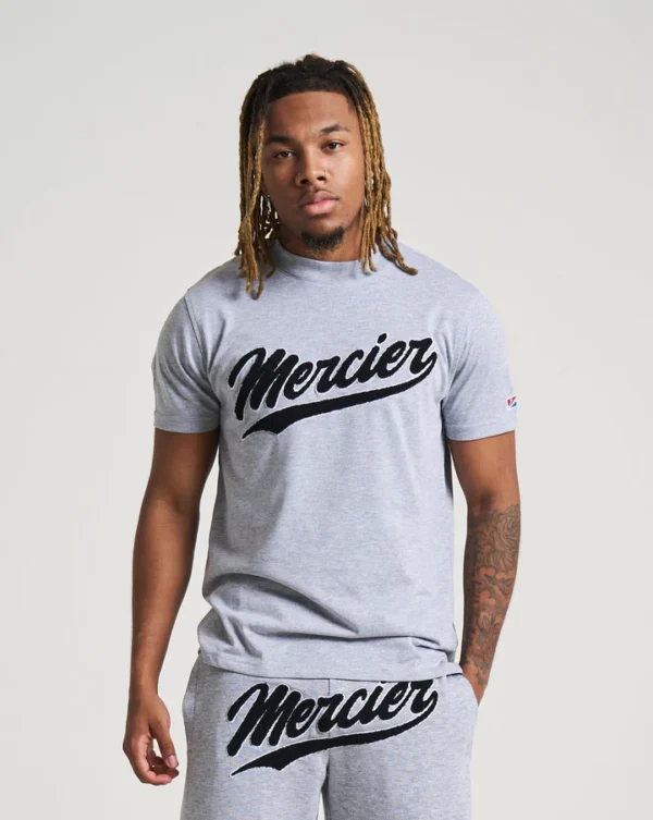 Grey Marl Mercier Baseball T-shirt