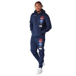 MERCIER Hybrid Paris Badge Logo Overhead Hood Tracksuit Set