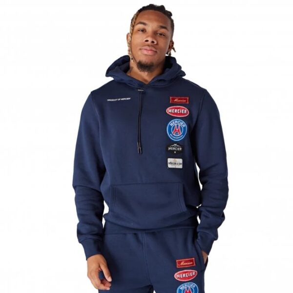 MERCIER Hybrid Paris Badge Logo Overhead Hood Tracksuit Set