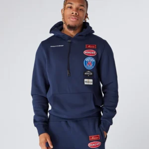 Navy Mercier Hybrid Badge Hoodie