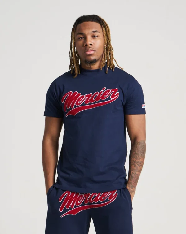 Navy Red Mercier Baseball T-shirt